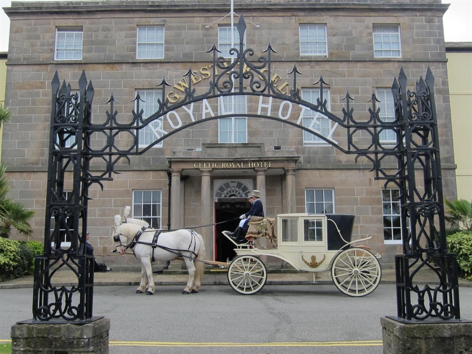 Front Entrance Celtic Hotel Horse and Carriage