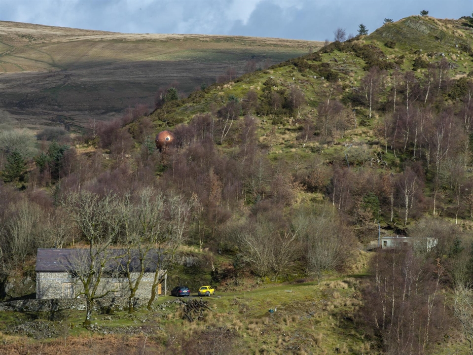 The barn sits in an 80-acre private estate