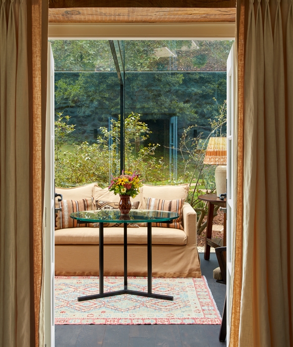 Hotel signature suite overlooking garden