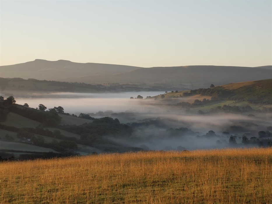 A view of the Brecon Beacons from our top field