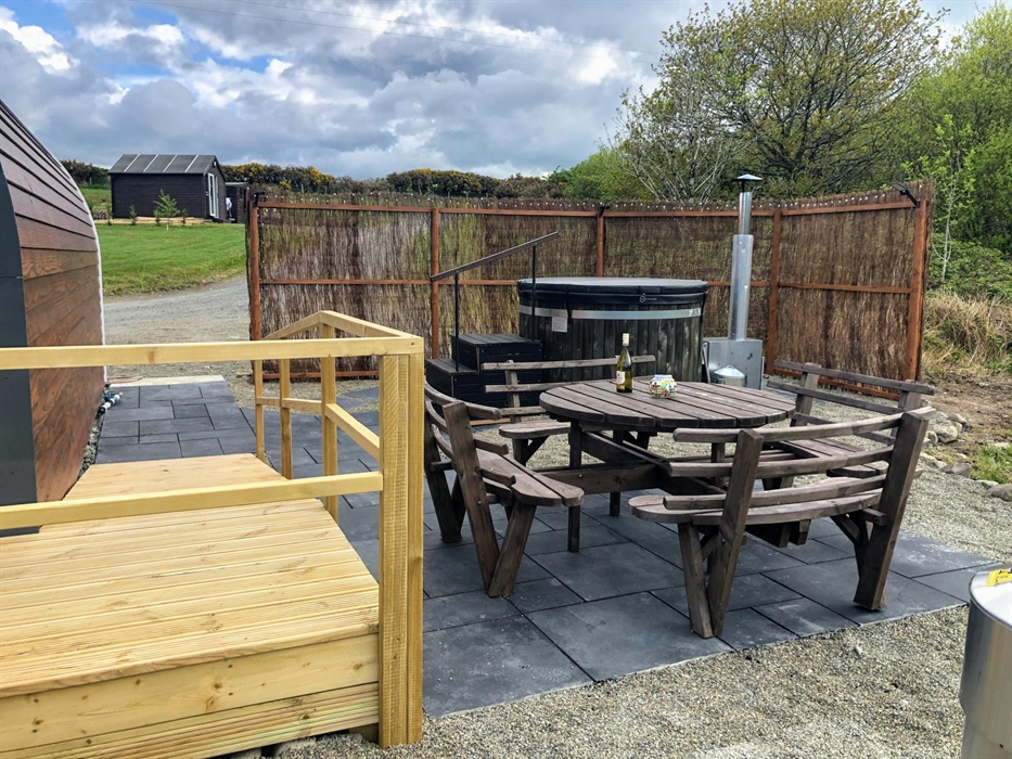 Lets Glamp Retro Luxury Glamping in West Wales - Beatles hot tub