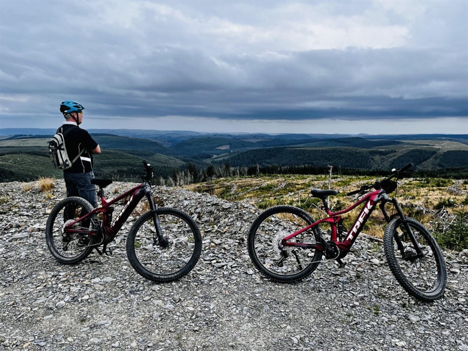 Local bike trails are available in Hafren Forest. Hafren Forest is accessable from our back door at the Hideaway.  Enjoy the trails and the great view