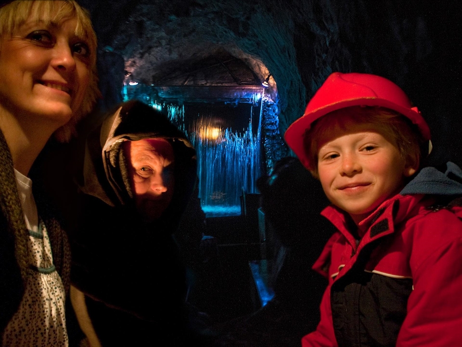 At King Arthur's Labyrinth in Mid Wales you sail by underground boat through the magical veil of a waterfall & back into a mythical land. Once inside