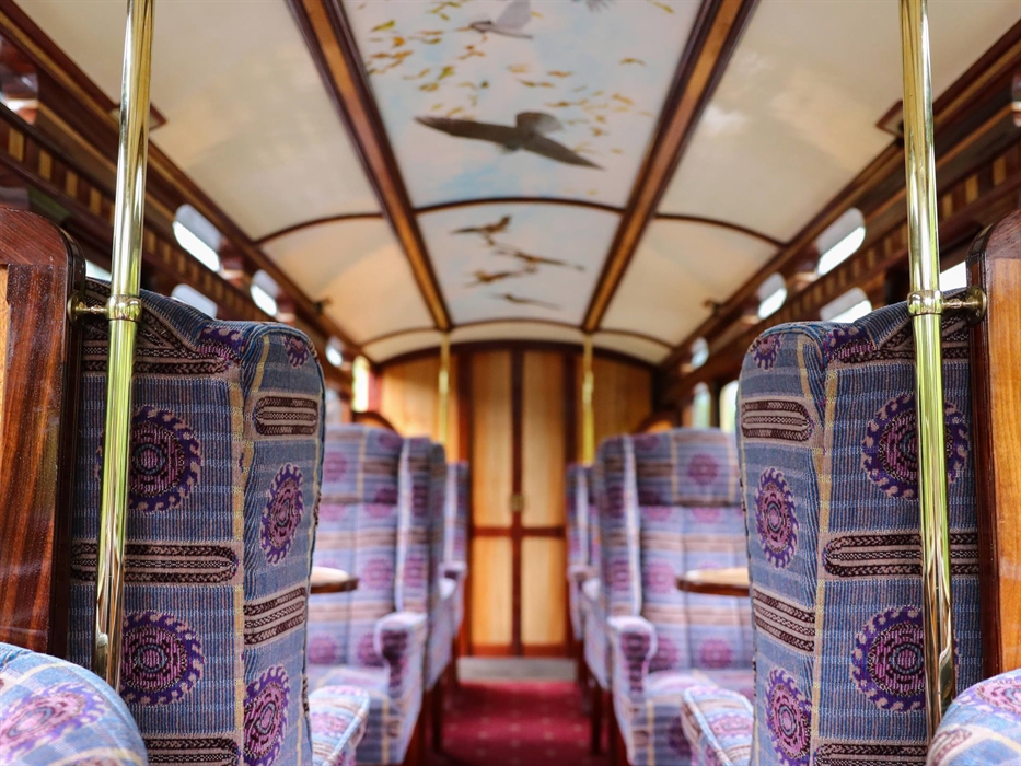 Interior of the hand crafted first class carriages