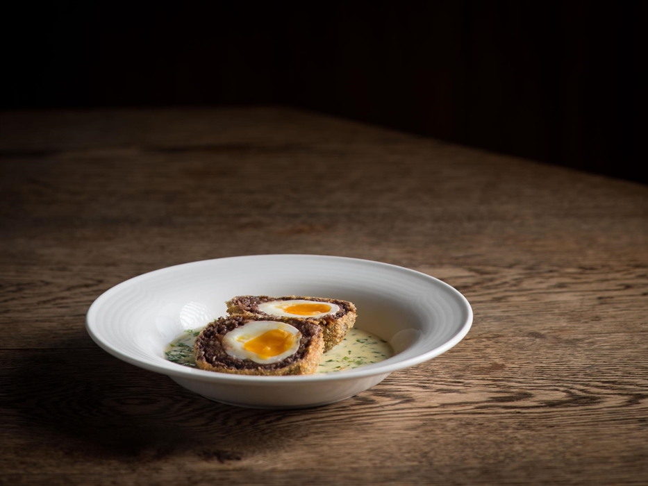 Mangalitza black pudding Scotch egg