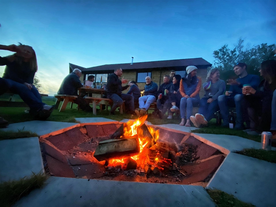 Evening gathering around the fire