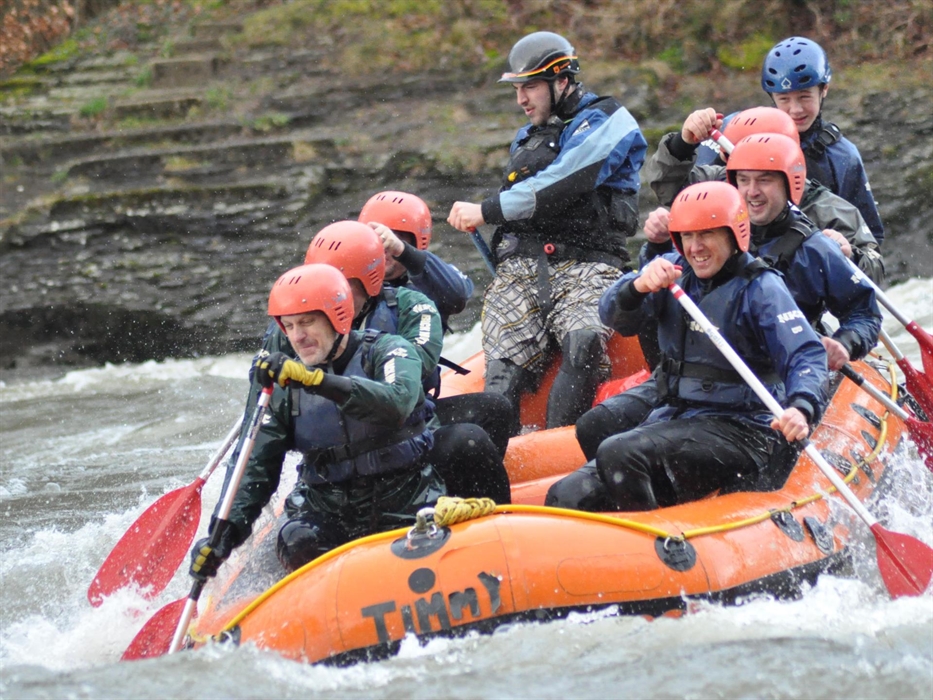 White Water Rafting in the Brecon Beacons, Banana Brycheiniog