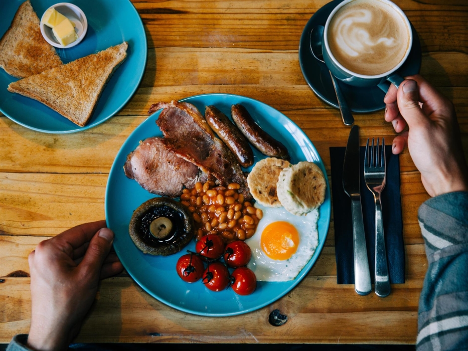 MamGu Welshcakes All Day Breakfast at St Davids Cafe, St Davids Cathedral, Pembrokeshire