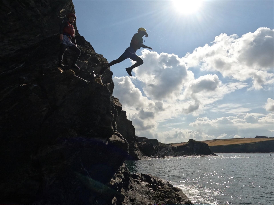 Coasteering at Abereiddy