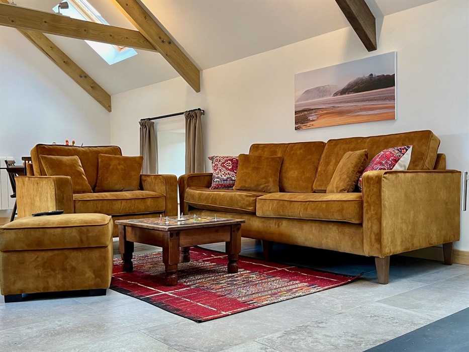 The seating area in the kitchen / living space.