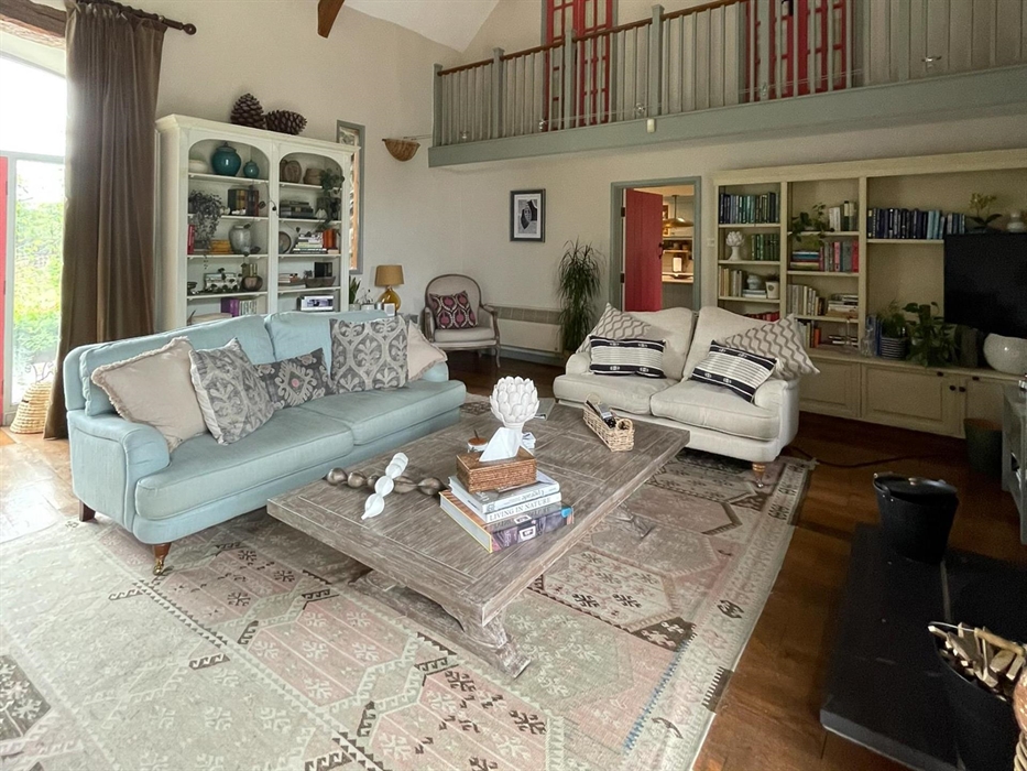 The lounge at ysgubor degwm converted barn self catering holiday let in north wales