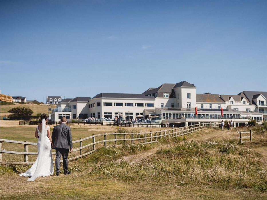 Bride & Groom Wedding Day at The Cliff Hotel & Spa