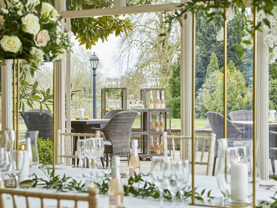 With original brickwork, the St David's Room has its own private patio with far reaching views across the grounds. It's an inspiring event space for s