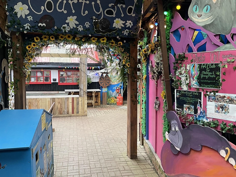 The entrance to our seated courtyard