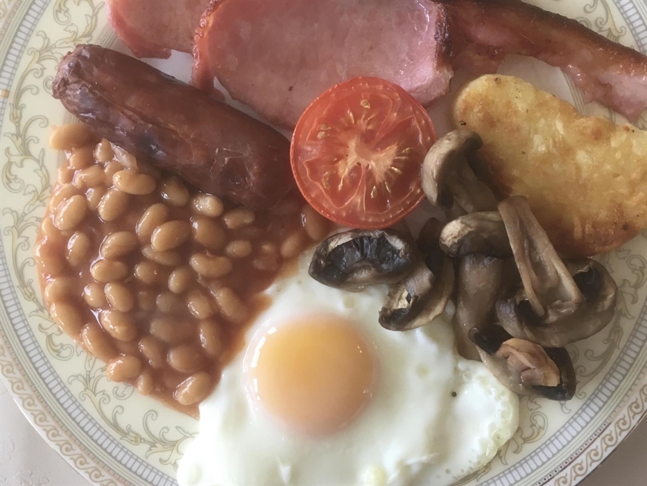 Freshly prepared breakfast