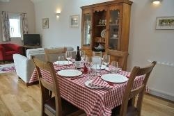 Dining in the open plan living area.