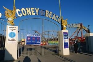 The hallowed gates of Coney Beach Pleasure Park