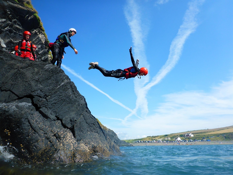 Under experienced guidance have a go at high diving or perfect your cannon ball while exploring the Welsh Coast with Celtic Quest Coasteering