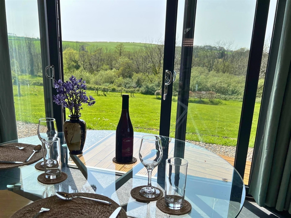 View over the wooded valley