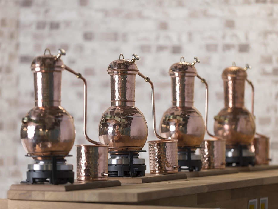 Mini Stills in our Gin Making Suite