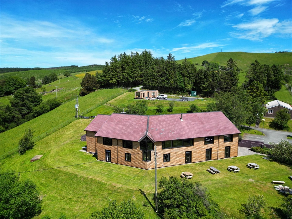 Aerial view of The Lodge, Staylittle.