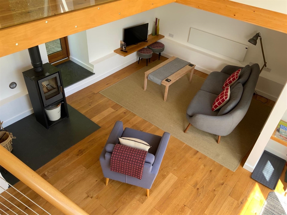 Looking down from upstairs