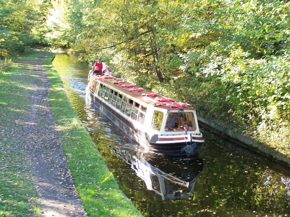 Autumn cruising on motor boat
