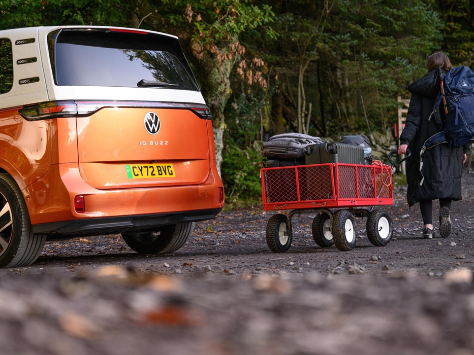 Walk from the carpark with your luggage trolley