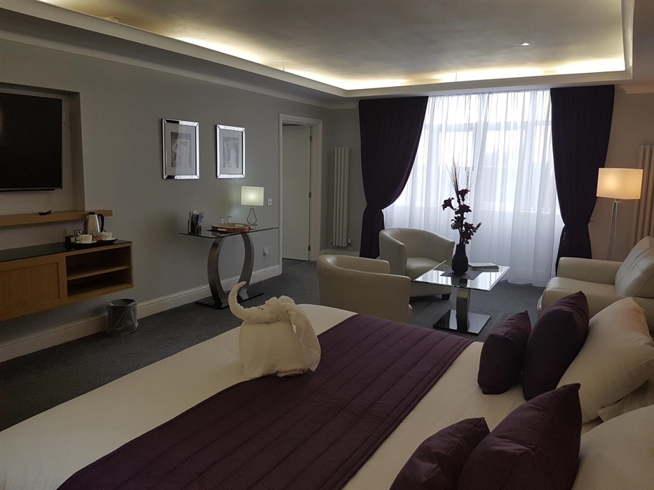 Super King bed with shower walk in shower