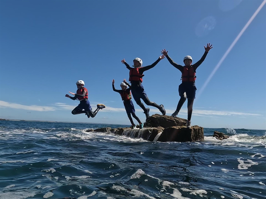 Family Coasteering in St Davids Pembrokeshire