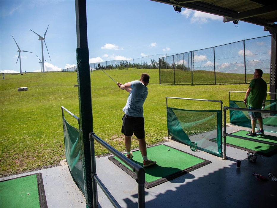Our driving range is the perfect place to practice.