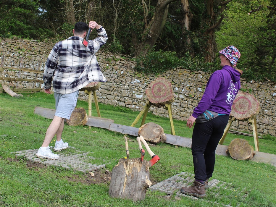 Experience archery and axe throwing at the medieval farm! Additional fees may apply for this exciting activity.
