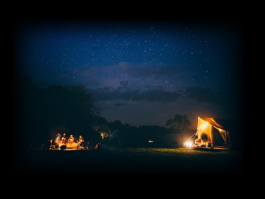 Campfire under the stars at Nantseren