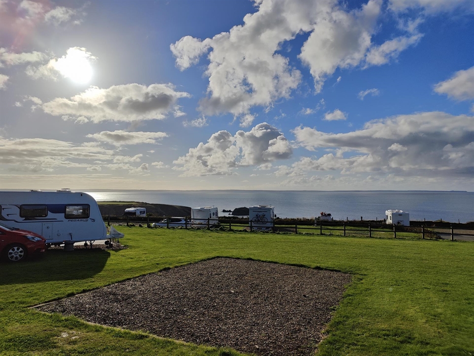 You have panoramic views from the top of the touring field