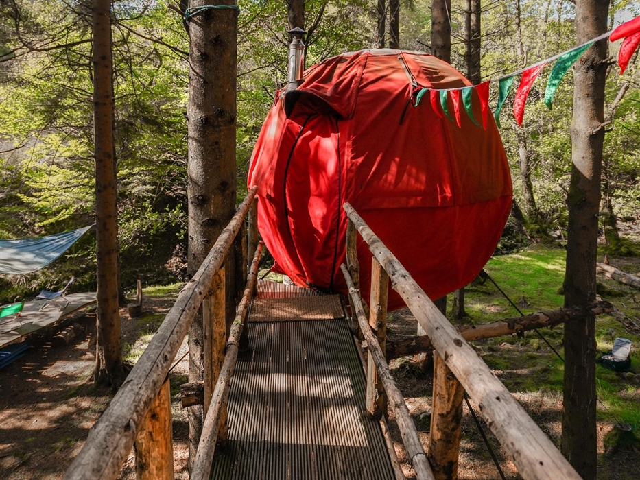 The Dragon's Egg tree tent in all her glory!