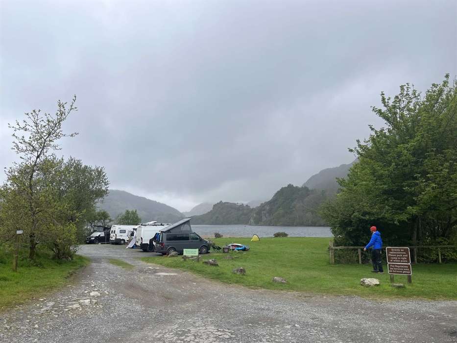 A small number of large camper vans are provided