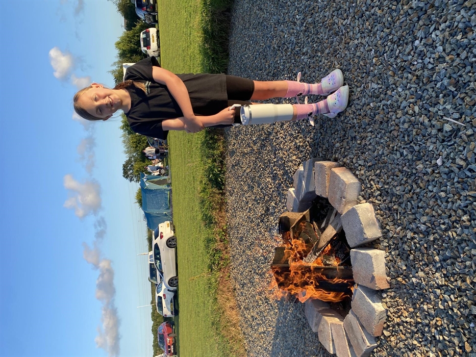 Communal fire pit area