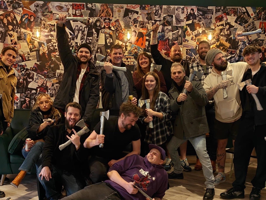 Axe throwing Party at Johnny Throws, Llandudno