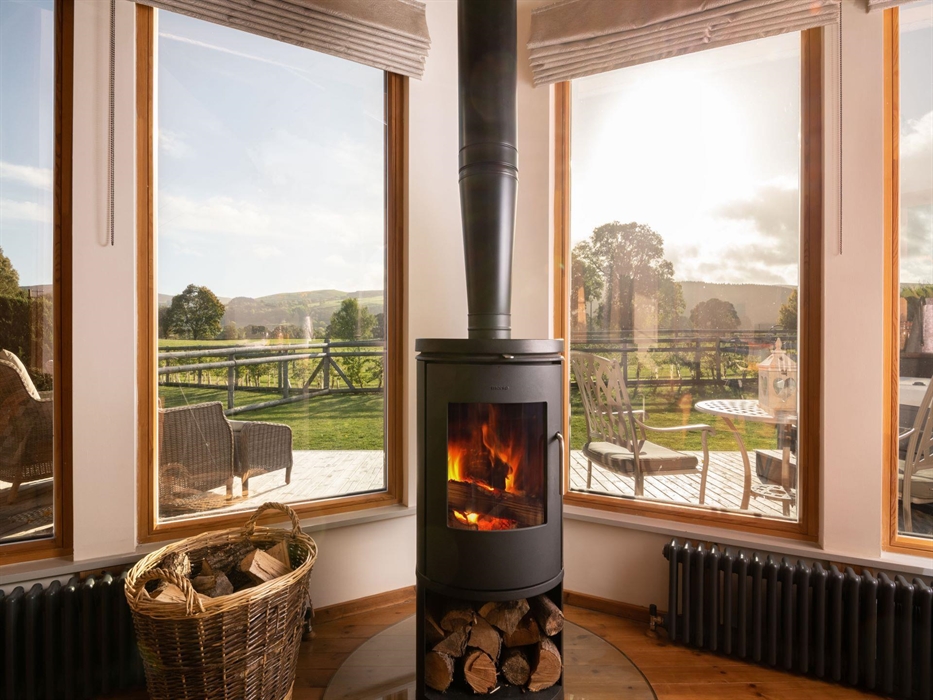 Snuggle up and enjoy the roaring fire