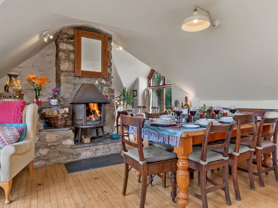 Cottage Dining Room and Fire