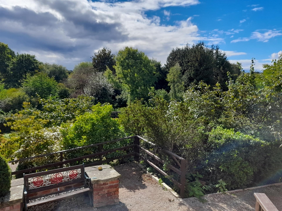 This is part of the view from the main garden terrace.