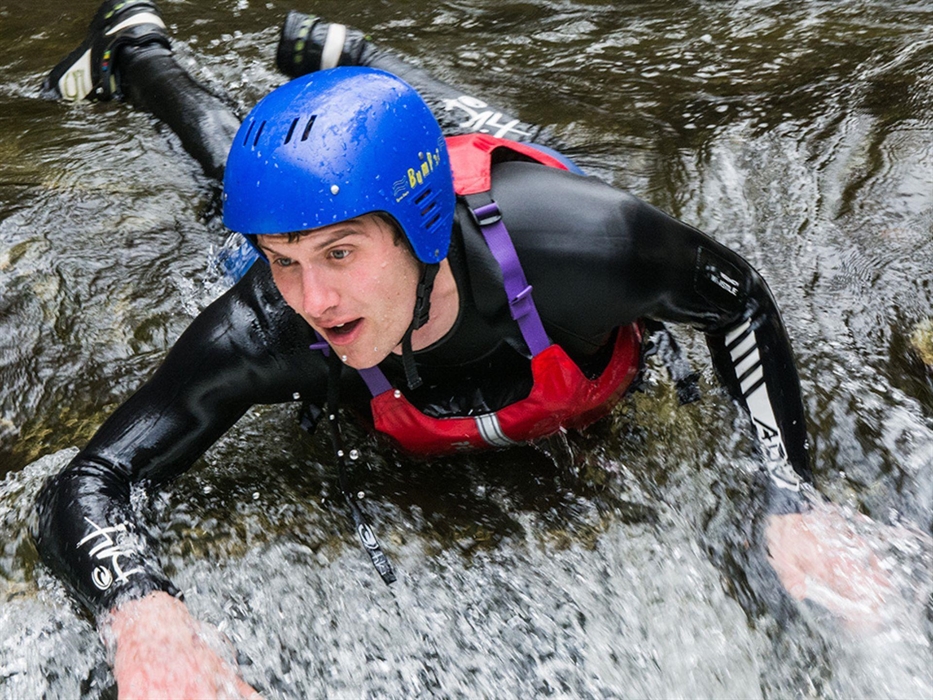 Canyoning experience activity in South Wales