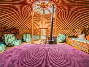 Inside one of our Mongolian yurts