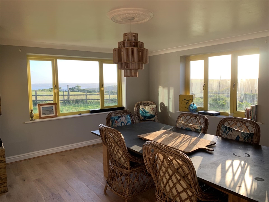 Dine with sweeping views of the coastline