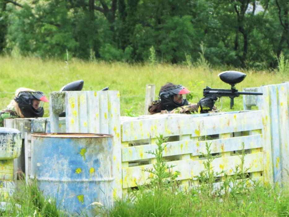 Team paintballing activity south Wales