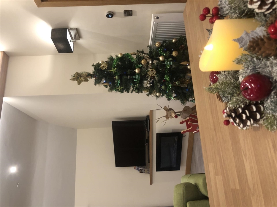 Woodland Lodge is always decorated for Christmas.