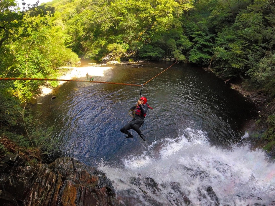 Climb, swim and slide through a pristine Welsh river.



An offsite adventure where you will traverse, jump, scramble, slide and swim to descend t