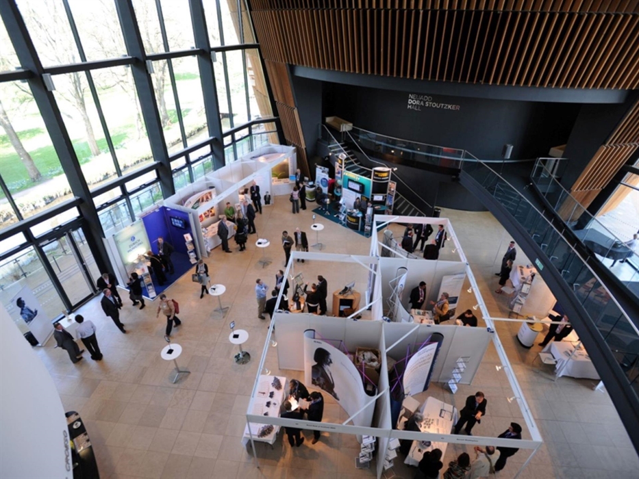 A large foyer for networking, catering and meeting conference traders and delegates