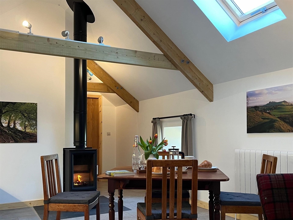 Cosy up around the wood-burning stove