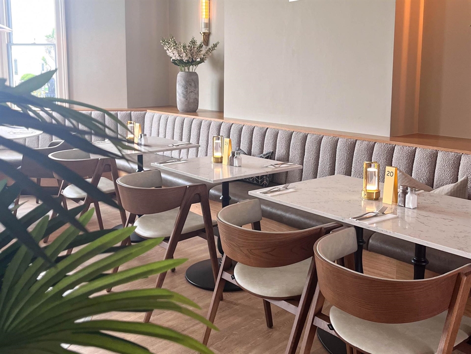 Interior shot of The Goat Bar and Restaurant at The Esplanade Hotel